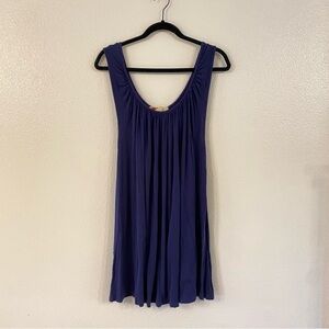 Free People Beach Gathered Scoop Neck Tank Tunic Knit Mini Dress